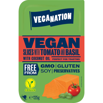 Vegan slices with tomato...