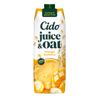 Oat drink with mango puree...